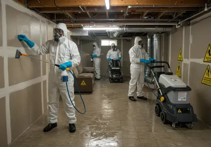 Basement Moisture Removal and Structural Drying process in Spuyten Duyvil, NY